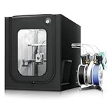 3D Printer Compatible with Bambu Lab A1/A1 Mini,Large Size with Built in LED Light, Constant Temperature&Fireproof Design, Dustproof Cover for Stable 3D Printing(Black A1)