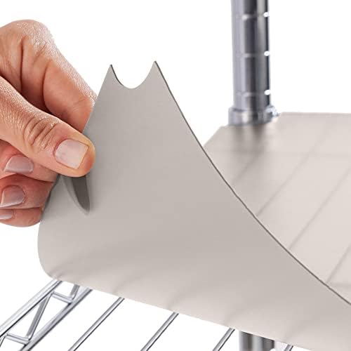 Gorilla Grip Wire Shelf Liner, Heavy Duty Waterproof Shelving Liners for Metal Rack, Hard Plastic Shelves Prevent Spills in Closet, Garage, Kitchen, Cabinets, Mat Covers, Durable, 36 x 14, Charcoal