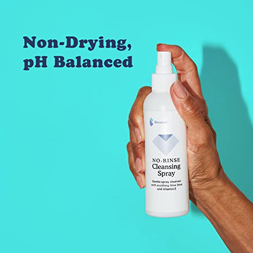 Because No Rinse Incontinence Cleansing Spray - Ph Balanced, Hydrating Formula With Aloe And Vitamin E - 6 Fl Oz, 3-Pack #TOP4
