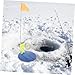 SUPVOX 2pcs Portable Tip-up Fishing Flags Compact Angling Supplies for Winter Fishing Fluorescent Easy to Store and Carry Anti-cold Design for Outdoor Enthusiasts