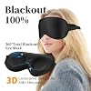 3D Sleep Mask for Men&Women, 2 Pack Contour Eye Masks for Sleep, Side Sleeping Mask for Men&Women, Blackout Eye Mask for Sleeping Eye Mask, Airplane Travel Essentials for Men, Meditation Black & Black