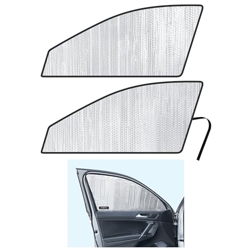 Side Window Front Seat Reflective Sunshade Custom Fit for 2018 2019 2020 2021 2022 2023 2024 Volkswagen Tiguan SUV, S, SE, SEL, UV Reflector Sun Protection Accessories (Set of 2)
