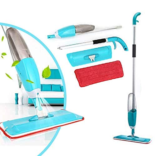 PASHANDOZ Spray Mop for Floor Cleaning, Floor Mop with a Refillable Spray Bottle and Washable Pads, Flat Mop for Home Kitchen Hardwood Laminate Wood Ceramic Tiles Floor Cleaning – (Multicolor)