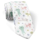 Cravate fine et tendance pour homme - Motif chats enfantins, comme sur l'image, Large