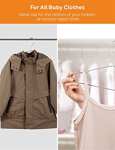 Baby Hangers, 30 Pack Stainless Steel 12.6 Inch Baby Clothes Hangers Heavy Duty Non-Slip Space Saving Coat Hangers Metal Hangers For Kids Children Toddler Clothes #TOP6