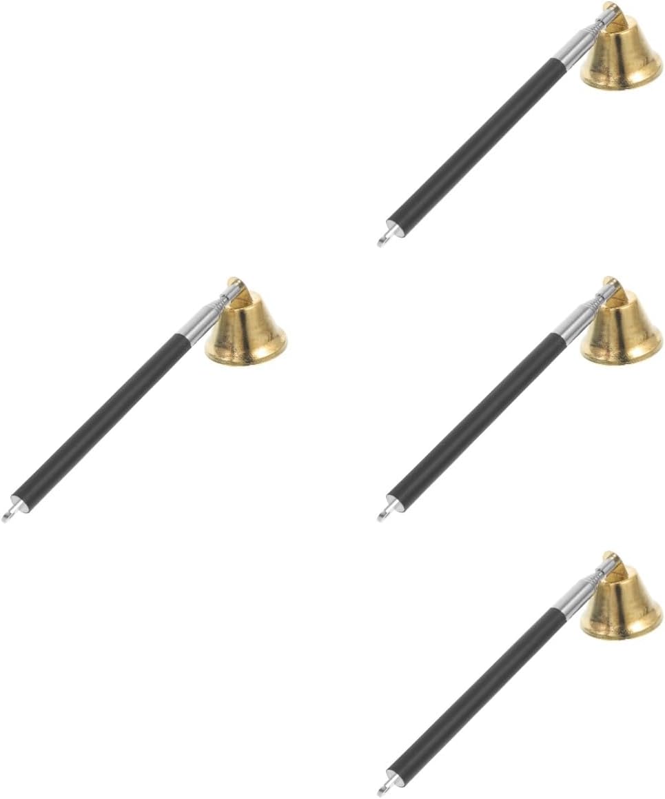 Cabilock 4pcs Efficient Candle Extinguisher Tool Retractable Wick Snuffer Elegant Design Long Handle Candle Accessories