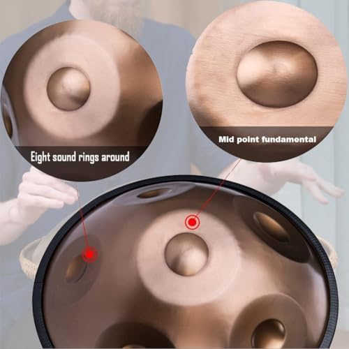 Handpan Drum 22" 10 Notas Oro 440Hz miniatura 3