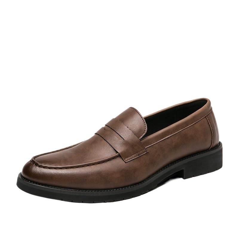 Mens Dress Formal Shoes Leather Slip On Breathable Casual Business Anti-Slip Dress