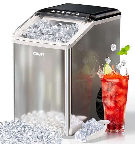 KOVIET Nugget Ice Makers Countertop, Soft Pebble Ice Machine, Chewable Crushed Pellet Ice 42lbs/Day...
