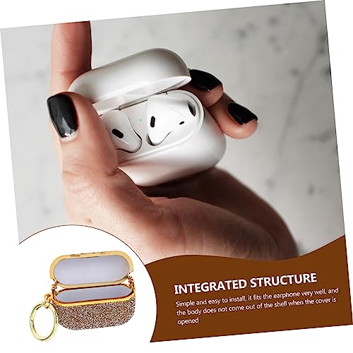 UKCOCO 3 Pecas Estojo Para Fone De Ouvido Com Furadeira Capa Para Fones De Ouvido Glitter Embutida C