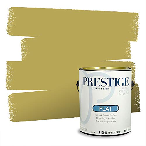 PRESTIGE Paints Interior Paint and Primer In One, 1-Gallon, Flat, Comparable Match of Valspar* City Chartreuse*