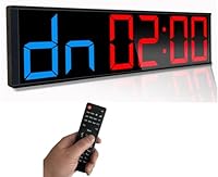 ETEBRG 26'' Huge Home Gym Interval Workout Timers, Digital Wall Clock, with Countdown, Stopwatch, 7