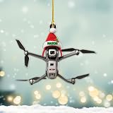 Personalized Drone Christmas Ornament, Custom Drone Pilot Ornament with Name, for Drone Lovers, Photographers, and Tech Enthusiasts (Drone3)