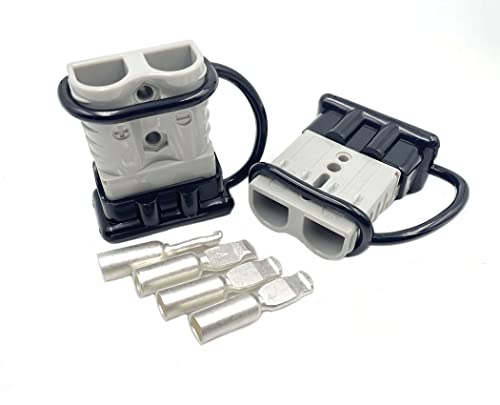 2Pcs 120A Battery Trailer Charge Plug Quick Connector Kit Connect Disconnect Winch Electrical Power Cable