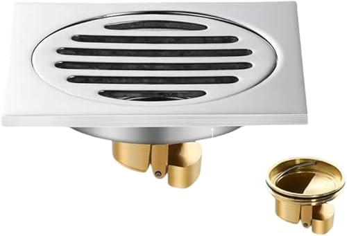 Paqwtyb Round Single Use Floor Drain, 304 Stainless Steel Floor Drain Thickened Shower Room Large Displacement
