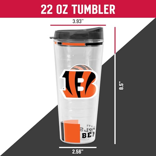Image of Rico Industries NFL Football Double Wall Classic 16oz Or 20oz Tritan Tumbler W Lid