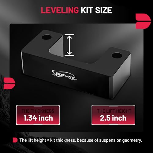 Image of BDFHYK 2.5 inch Front Leveling Lift Kit Compatible with 2007-2021 Silverado 1500 /Tahoe /Avalanche 1500 /Suburban 1500 | Yukon Sierra 1500 /Yukon XL 1500 Front Lift Spacers 2 Pack