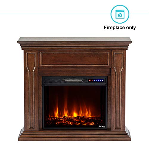 E-Flame Usa Breckenridge 25"X20" Led Electric Fireplace Stove Insert With Remote - 3D Logs And Fire (Black) #TOP3