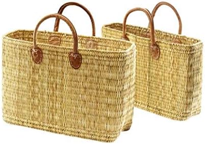 Very Sturdy Seagrass Shopping Bag with Leather Handle