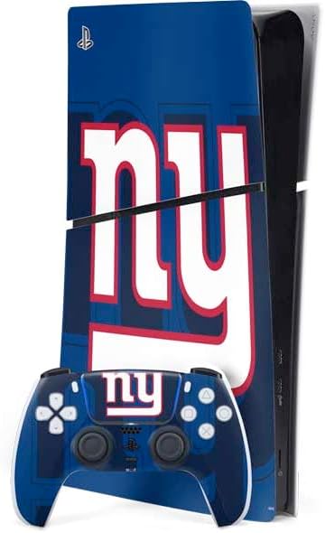 Skinit Decal Gaming Skin Compatible with PS5 Slim Digital Edition Bundle - Officially Licensed NFL New York Giants Team Motto Design
