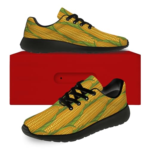 Women's Men's Funny Corn Print Shoes Athletic Tennis Running Shoes Walking Sneakers Gifts for Boyfriend Girlfriend2