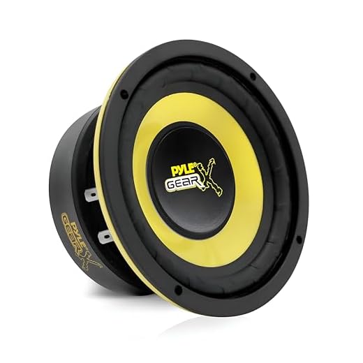 Pyle Car Mid Bass Speaker System, 5" 200W 4 Ohm Auto Mid-Bass Component Poly Woofer Audio Sound Speakers for Car Stereo, 30 Oz Magnet, 2.32” Mount Depth, Cone, High Temp Aluminum Voice Coil (Yellow)