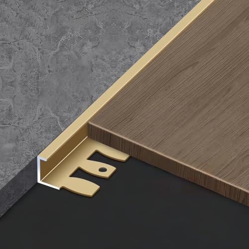 Coayuou Nez De Marche Carrelage en C 90cm* 3 Pièces Plinthe Aluminium Flexible Baguette De Carrelage pour Protéger Les Coins De Carrelage, Facile À Poser Et...