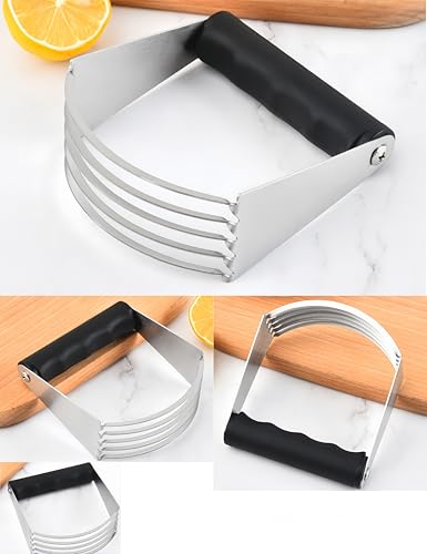 Pavnso XL Heavy Duty Pastry Cutter, Stainless Steel Pastry Blender Sharp Dough Blender, Thick Dough Cutter for Easy Mixing/Baking - Thumbnail 5