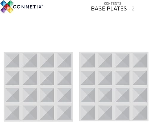 Miniatura 6 de Connetix Azulejos - Paquete de placa base transparente 2 piezas