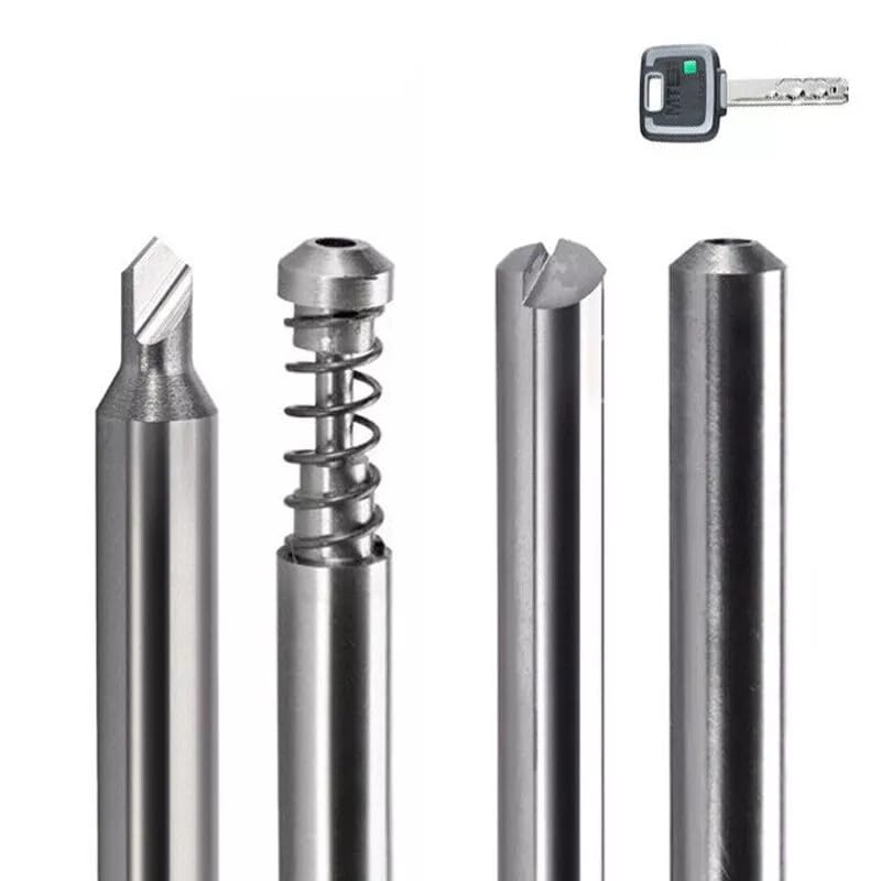 4Pcs Key Milling Cutter in Carbide Key Machine Dimple Keys Drill Bits for MUL-T-L Fit with Manual Key Cutting Machine