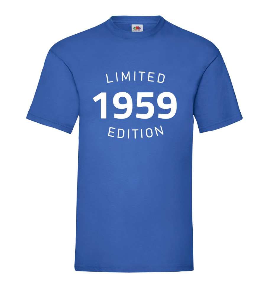 T-shirt homme bleu roi XXXL 1959 Limited Edition aux finitions premium
