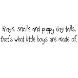 Frogs Snails and Puppy Dog Tails, That's What Little Boys Are Made Of Large Nursery Wall Decals Vinyl Wall Quote Nursery Wall Decor Boys Room