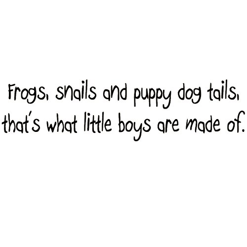 Frogs Snails and Puppy Dog Tails, That's What Little Boys are Made of Large Nursery Wall Decals Vinyl Wall Quote Nursery Wall Decor Boys Room