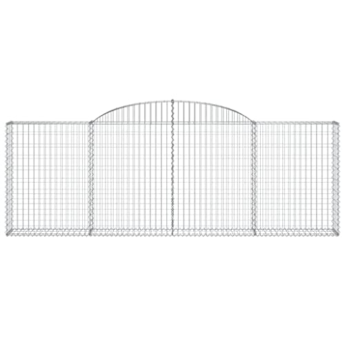 Cesta de gaviones arqueada para jardín en hierro galvanizado de 300x30 cm 4