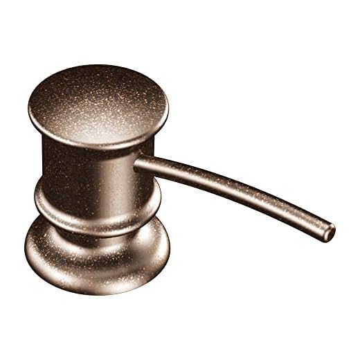 Moen 3944ORB Deck Mounted Kitchen Soap Dispenser with Above the Sink Refillable Bottle, Oil Rubbed Bronze
