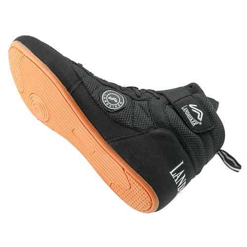 HIKLDK Wrestling Shoes Men Black Boxing Shoe for Men by HIKLDK - Used condition - Image 5