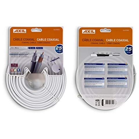 Coaxial Cable White at 19 VATC. . Coil 25 m Cover