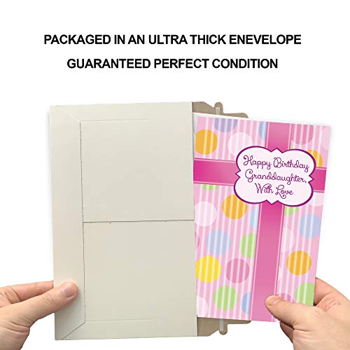 Granddaughter Birthday Card | Made In America | Eco-Friendly | Thick Card Stock With Premium Envelope 5In X 7.75In | Packaged In Protective Mailer | Prime Greetings (Birthday Present) #TOP4