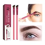 Eyebrow Brush, 2PCS Multi Function Eyebrow Brush, Smooth Canvas Concealer Brush, Square Angled Eyebr