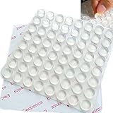 Cabinet Door Rubber Bumpers, Qtopun 256 PCS Cabinet Stoppers Clear Self Adhesive Pads for Drawers Glass Tops Cutting Boards Picture Frames Cupboard 1/2' Diameter