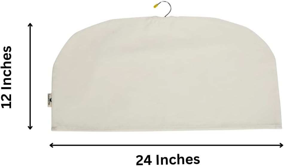 Shoulder Covers for Clothes - Breathable Garment Dust Covers Protectors for Suit, Coats, Jackets, Dress Closet Storage (Off-White, Set of 10)