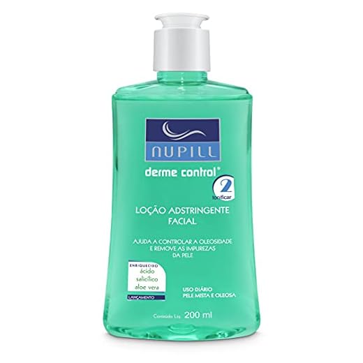 Nupill Loção Adstringente Facial Derme Control 200Ml Verde