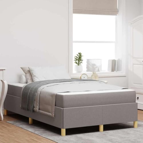 Genérico Estructura de Cama con colchón Taupé 120 x 190 cm Tela,Camas y Accesorios,Camas y somieres-3398924