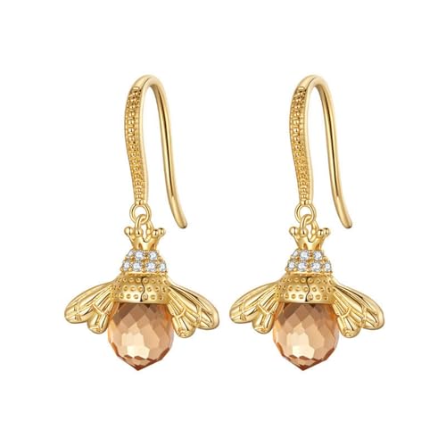 925 Sterling Silver Vintage Pendientes de joyería para Las Mujeres, Pendientes inolvidable Vestido-up Suministros Regalo día de San Valentín/día de la Madre/Navidad Joyas,Oro