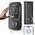 TCL Smart Lock D1 Pro, Palm Vein Recognition Door Lock with App Control, Keyless Entry Door Lock for Front Door, Wi-Fi Keypad Deadbolt, Compatible with Alexa & Google Assistant, Rechargeable Battery