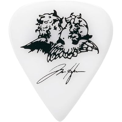 Ibanez P1000TH-C1 Tim Henson Signature Guitar Picks 6-Pack, Heavy, 1.11mm, Polyacetal, Custom Teardrop Shape, White with Artwork and Signature