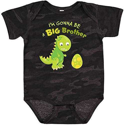 inktastic I'm Gonna Be a Big Brother-dino Baby Bodysuit