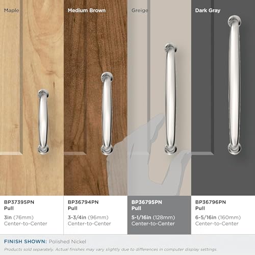 Amerock BP36795PN | Renown 5-1/16 inch (128 mm) Center-to-Center Polished Nickel Cabinet Pull | Kitchen Cabinet Hardware | Furniture Hardware | Drawer Handle by Amerock - Used condition - Image 3