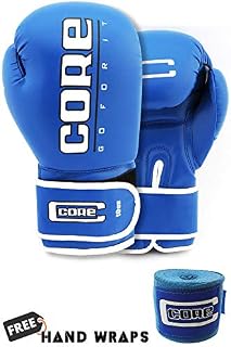 Core Boxing Gloves with Free Hand wrap Adult Sparring Training Boxing Gloves Pro