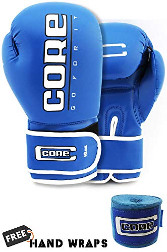 Core Boxing Gloves with Free Hand wrap Adult Sparring Training Boxing Gloves Pro